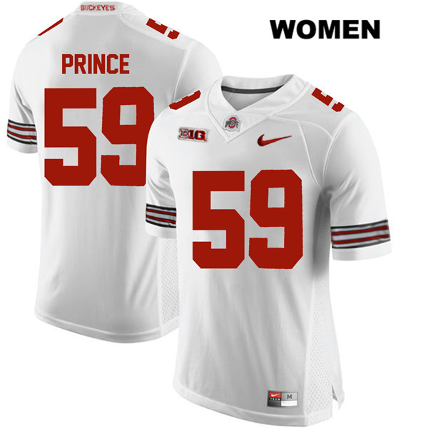 Ohio State Buckeyes Women's Isaiah Prince #59 White Authentic Nike College NCAA Stitched Football Jersey WE19T14SO